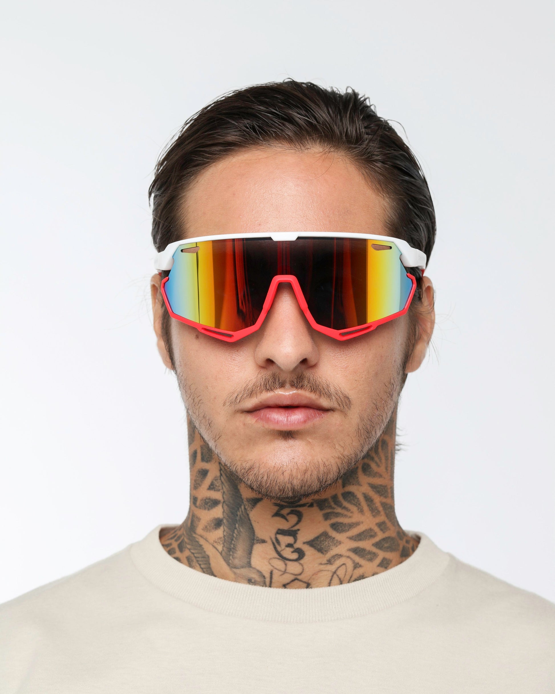 Óculos de Sol Quiksilver Hossegor - Branco/Vermelho Espelhado