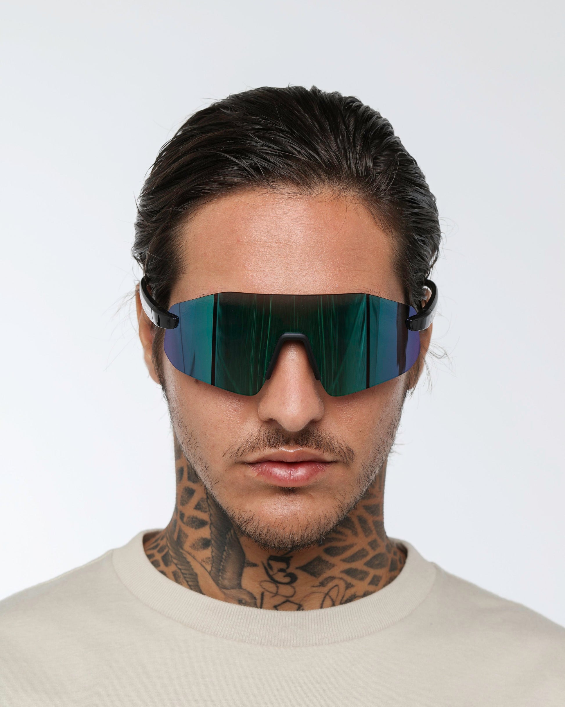 Óculos de Sol Quiksilver Pipeline - Preto/Verde Espelhado