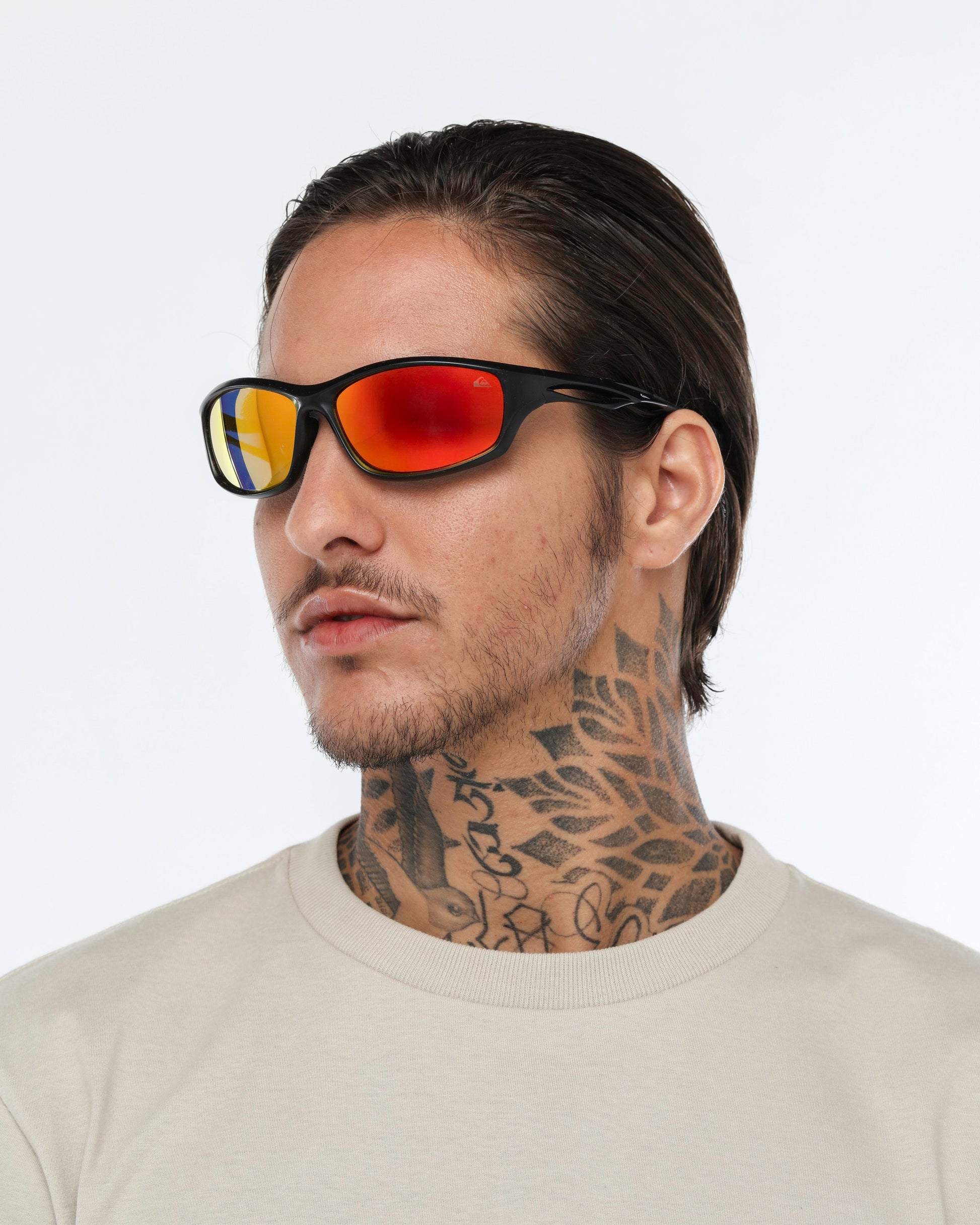 Óculos de Sol Quiksilver Tamarindo - Preto Fosco/Vermelho Espelhado