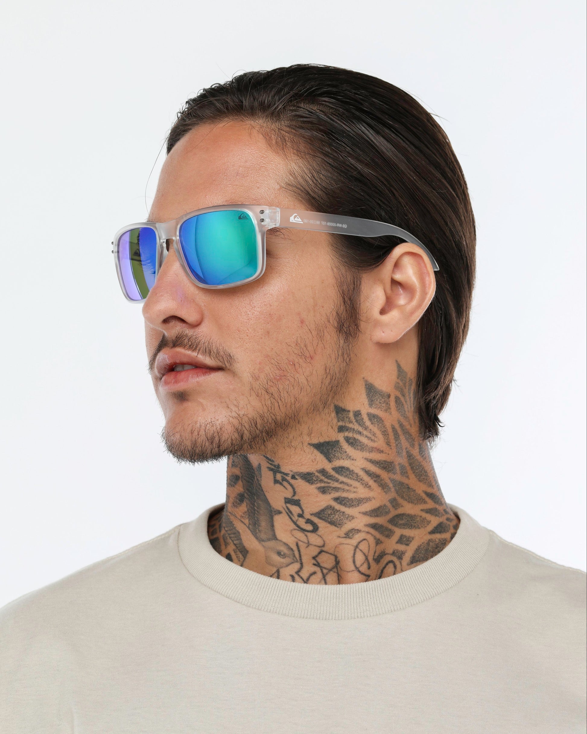 Óculos de Sol Quiksilver Biarritiz - Transparente/Verde Espelhado