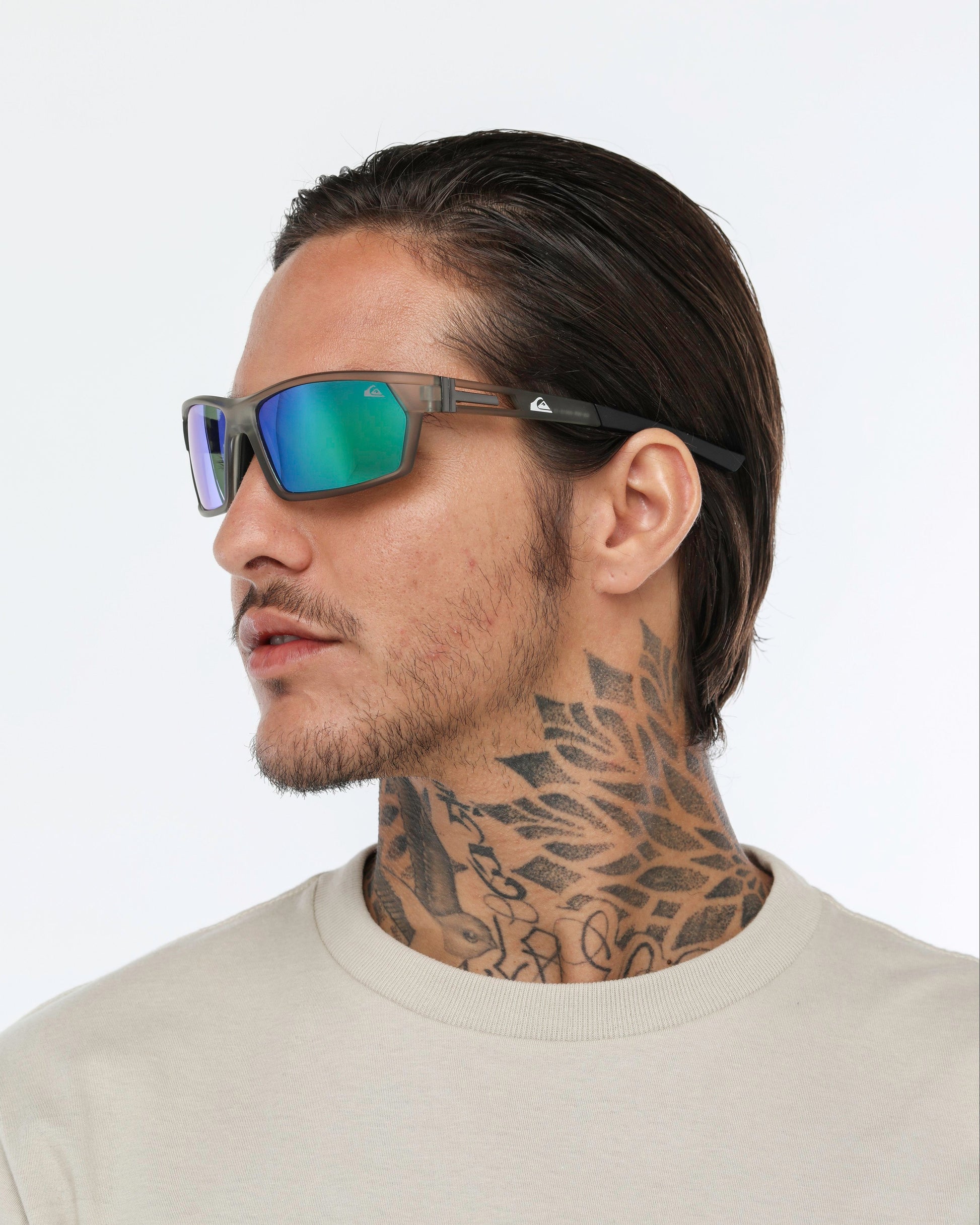 Óculos de Sol Quiksilver Nazare - Cinza/Verde Espelhado