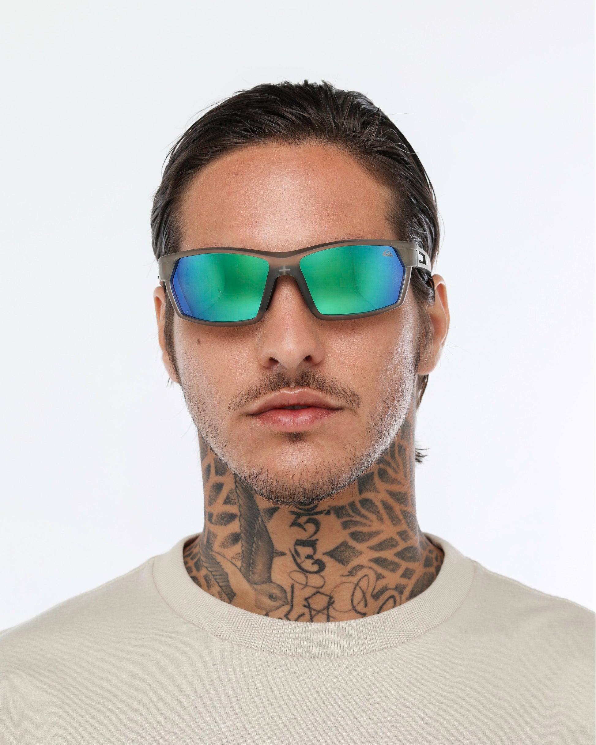 Óculos de Sol Quiksilver Nazare - Cinza/Verde Espelhado