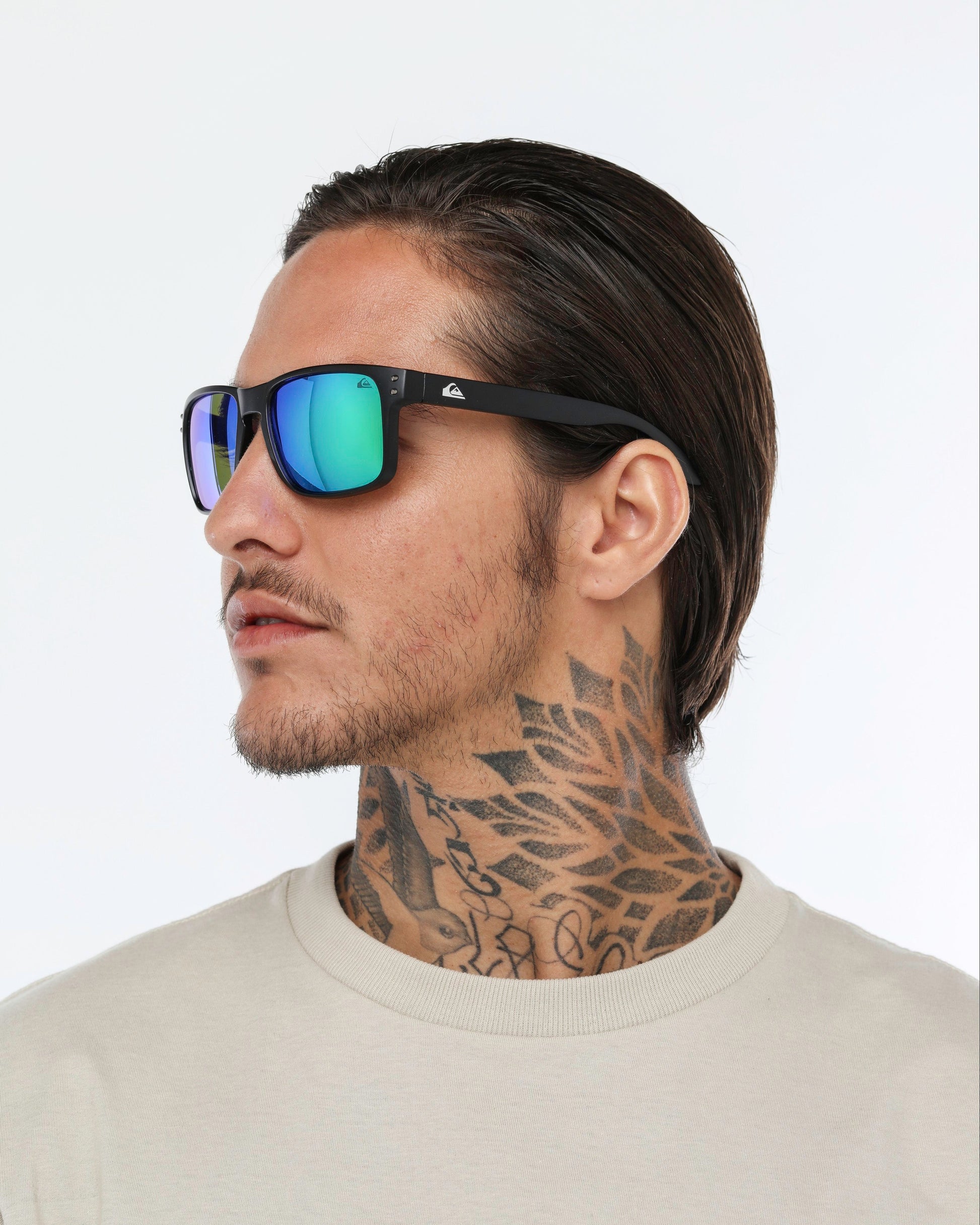 Óculos de Sol Quiksilver Biarritiz - Preto/Verde Espelhado