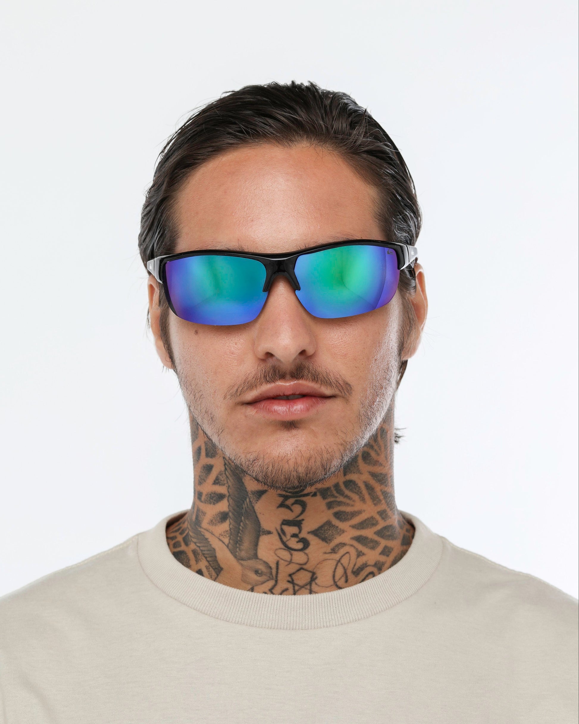 Óculos de Sol Quiksilver Malibu - Preto/Verde Espelhado