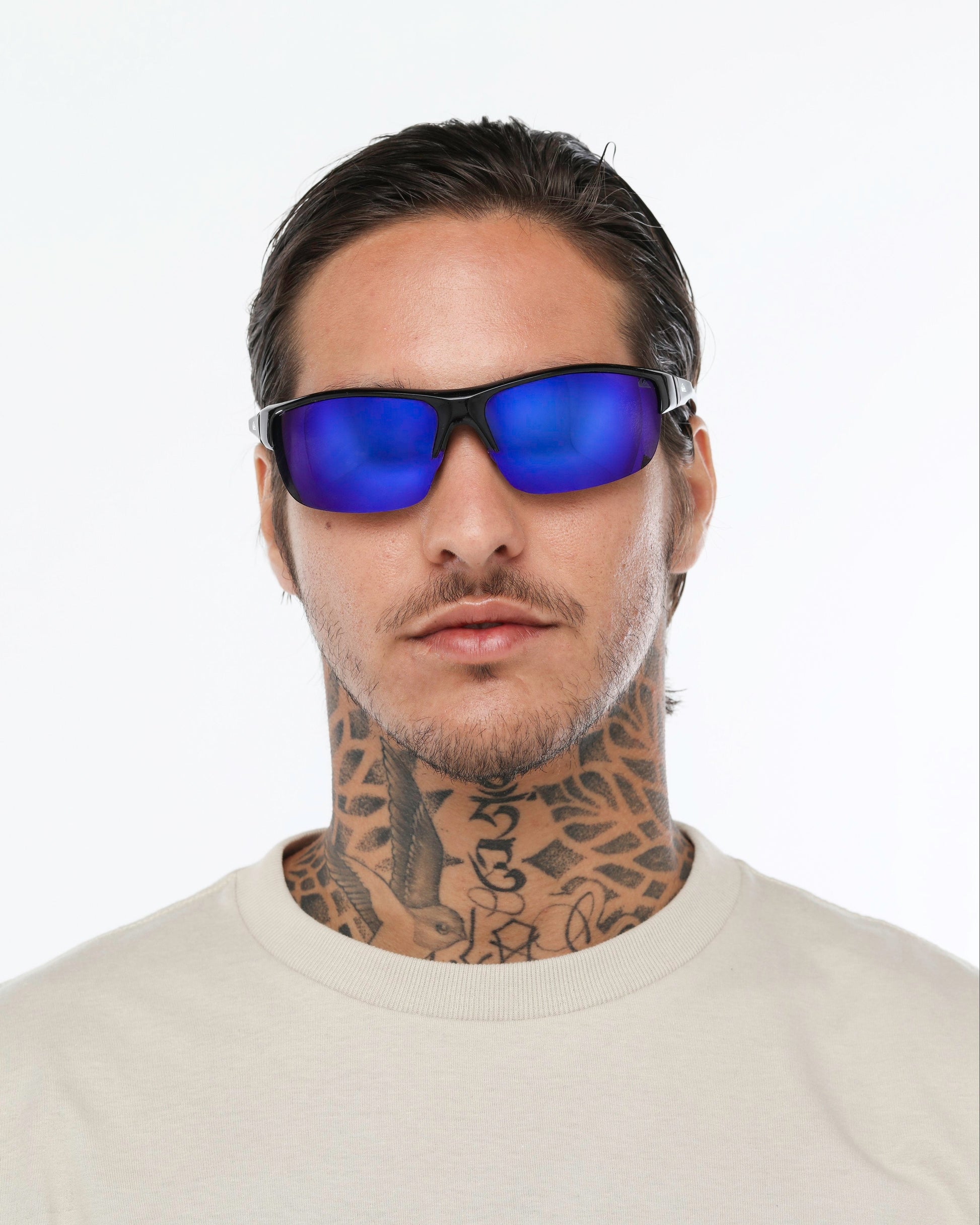 Óculos de Sol Quiksilver Malibu - Preto/Azul Espelhado