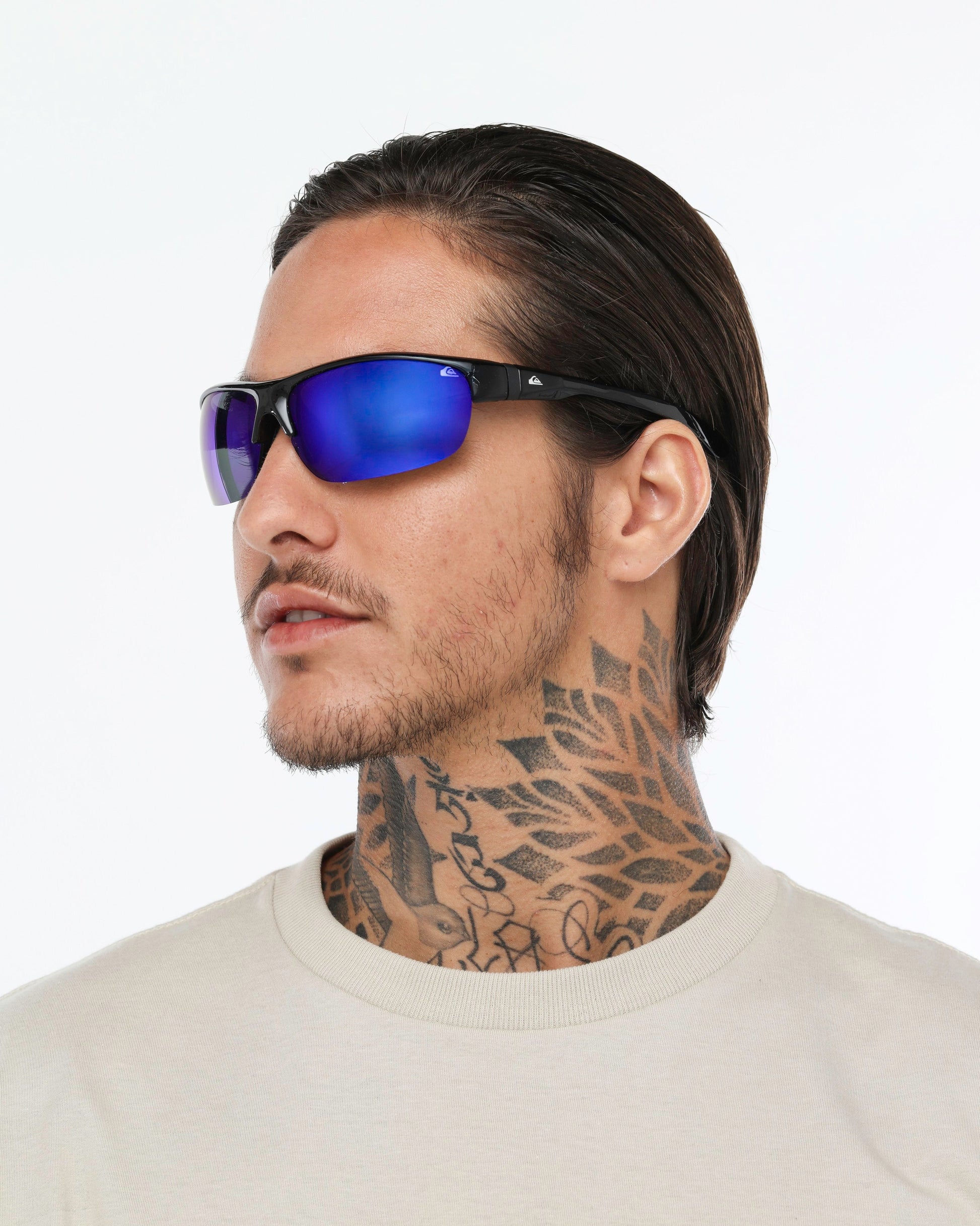 Óculos de Sol Quiksilver Malibu - Preto/Azul Espelhado