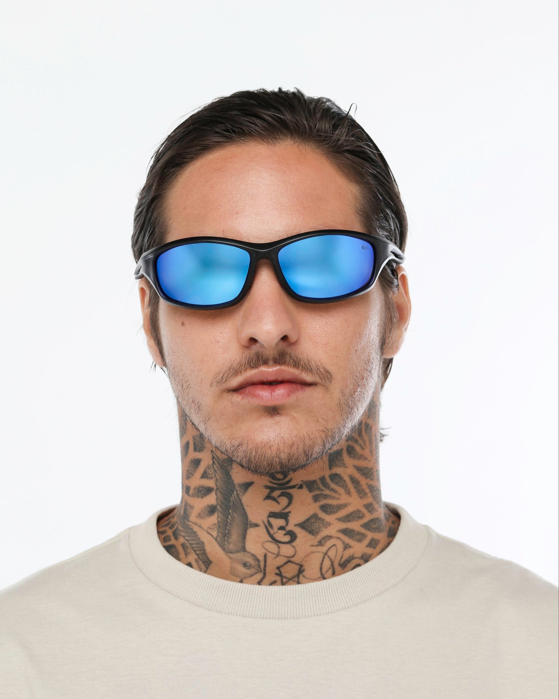 Óculos de Sol Quiksilver Tamarindo - Preto Fosco/Azul Espelhado