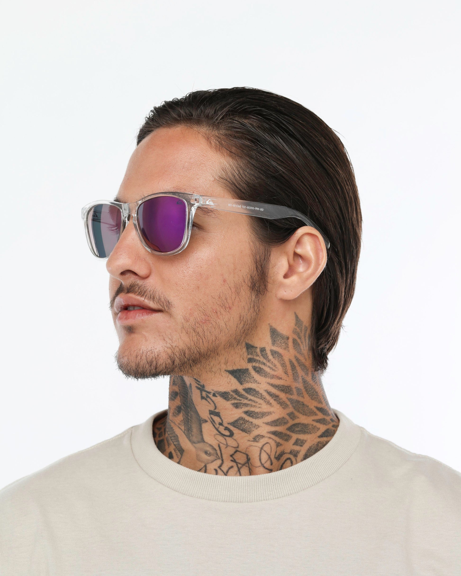 Óculos de Sol Quiksilver Maresias - Transparente/Roxo Espelhado