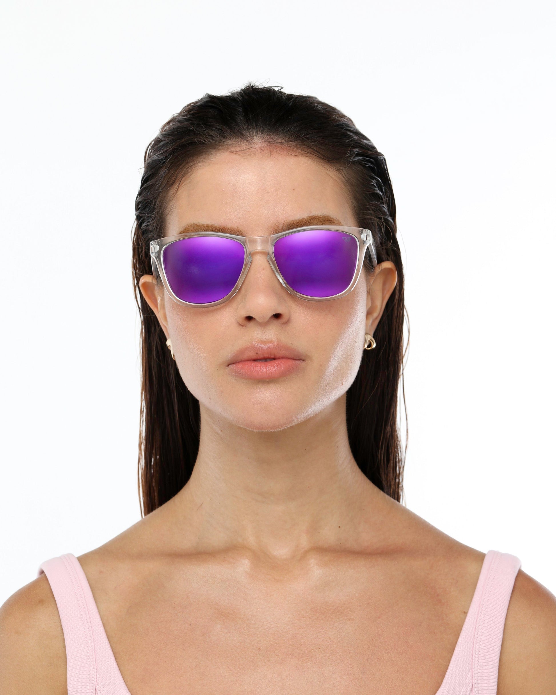 Óculos de Sol Roxy Wave Chaser - Transparente/Roxo Espelhado