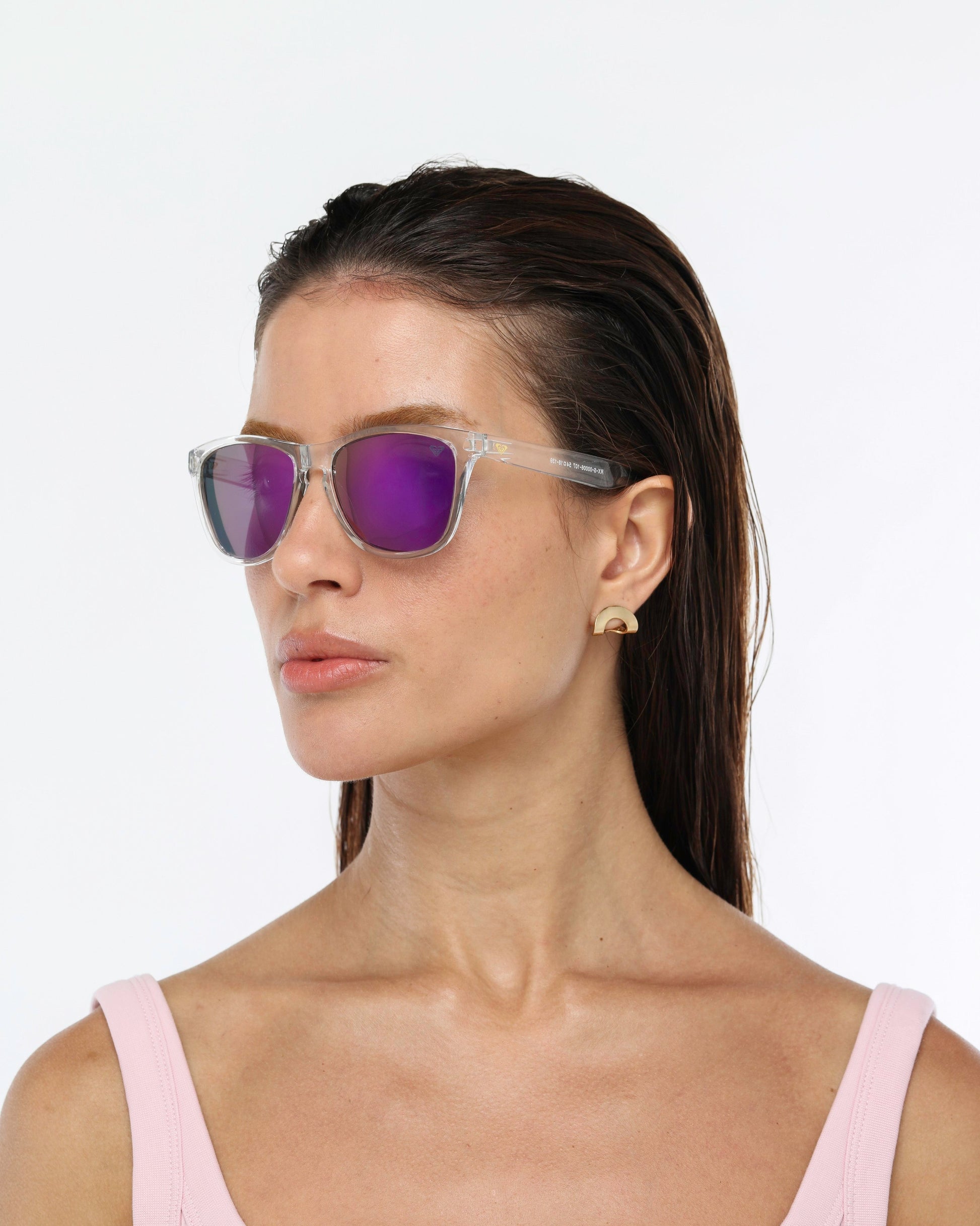 Óculos de Sol Roxy Wave Chaser - Transparente/Roxo Espelhado