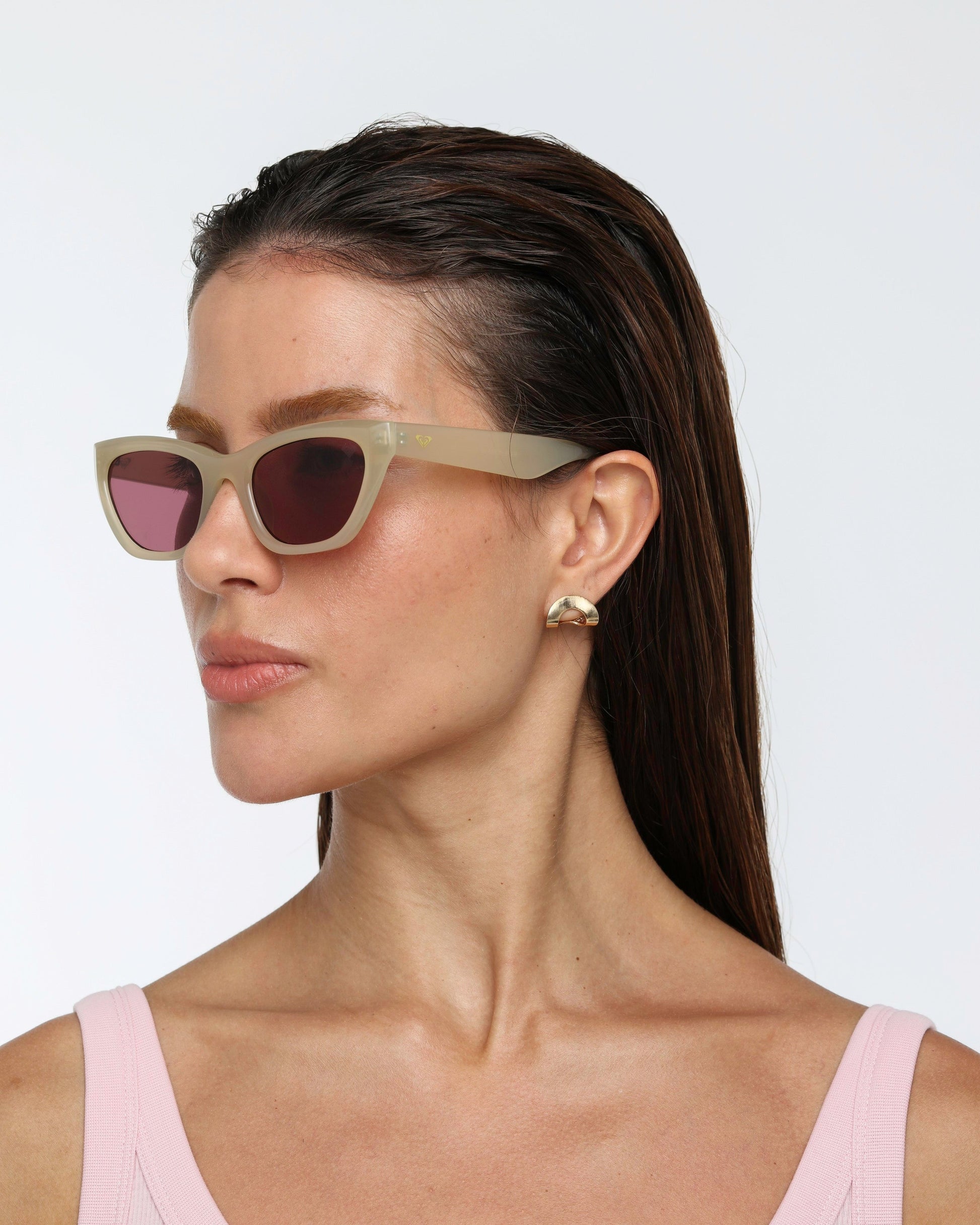 Óculos de Sol Roxy Pearl - Bege/Rosa