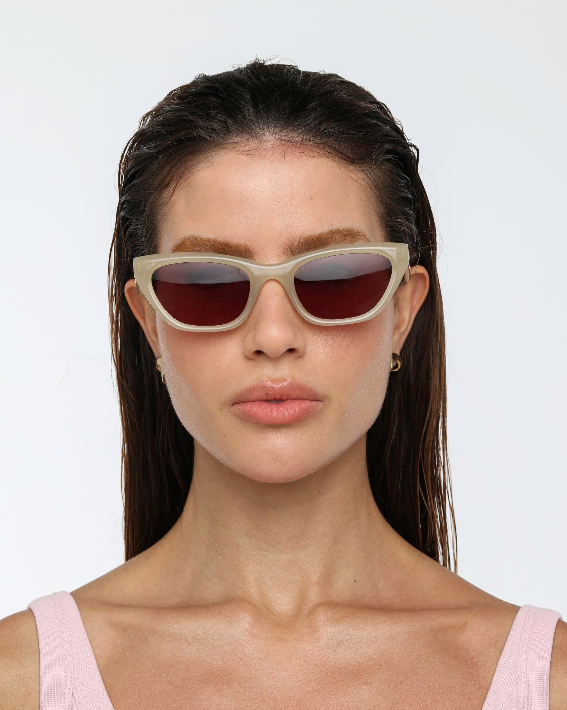 Óculos de Sol Roxy Pearl - Bege/Rosa