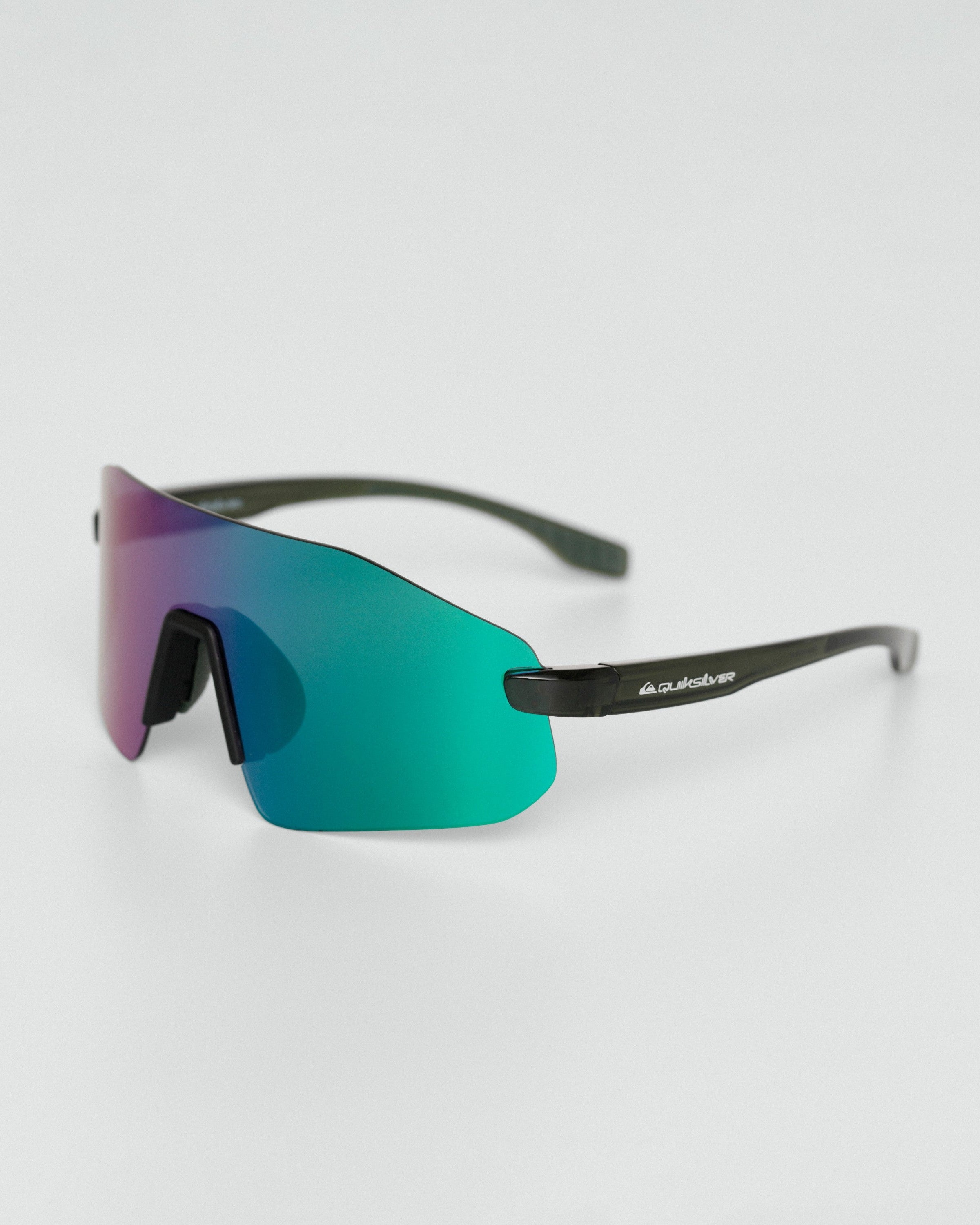 Óculos de Sol Quiksilver Pipeline - Preto/Verde Espelhado