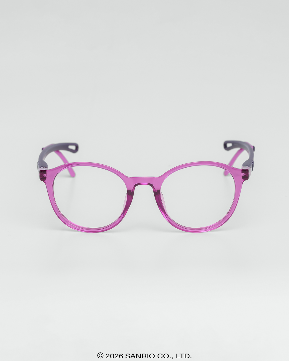 Óculos Infantojuvenil Hello Kitty Blossom Roxo armação redonda lilás grau