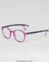 Óculos Infantojuvenil Hello Kitty Blossom Roxo armação redonda lilás grau vista lateral