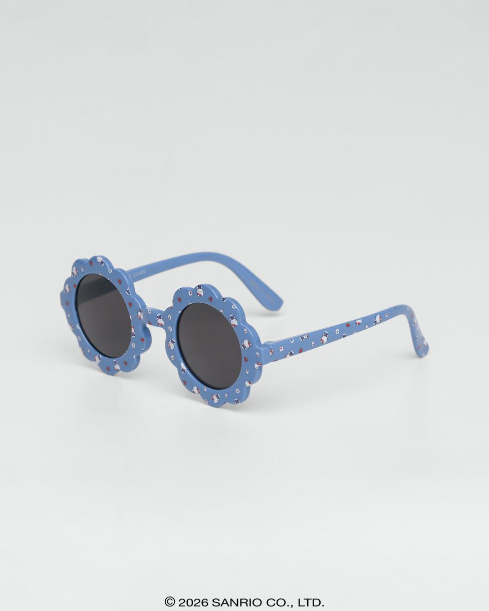 Óculos de Sol Infantil Hello Kitty Flower - Azul Vista Lateral