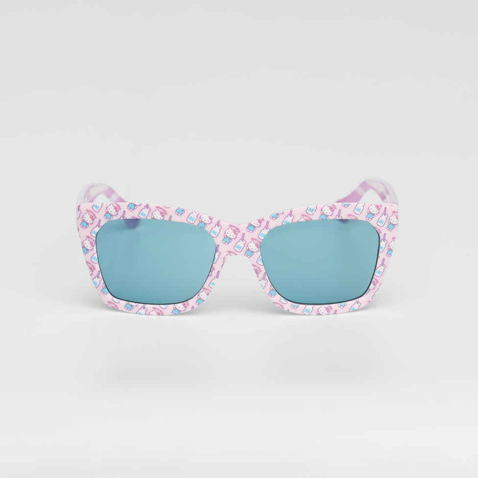 Óculos de Sol Infantil Hello Kitty Sugar Rosa aquarela lente turquesa Sanrio