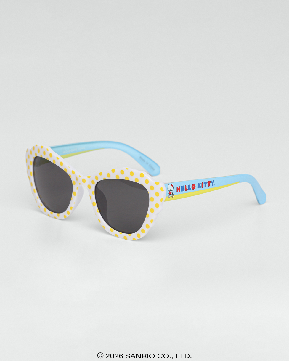 Óculos de Sol Infantil Hello Kitty Rainbow Amarelo Sanrio vista lateral