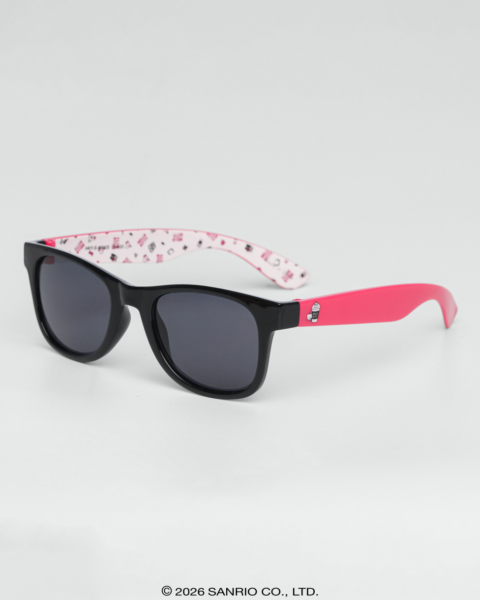 Óculos de Sol Infantojuvenil Hello Kitty Sunlight Preto Sanrio vista lateral