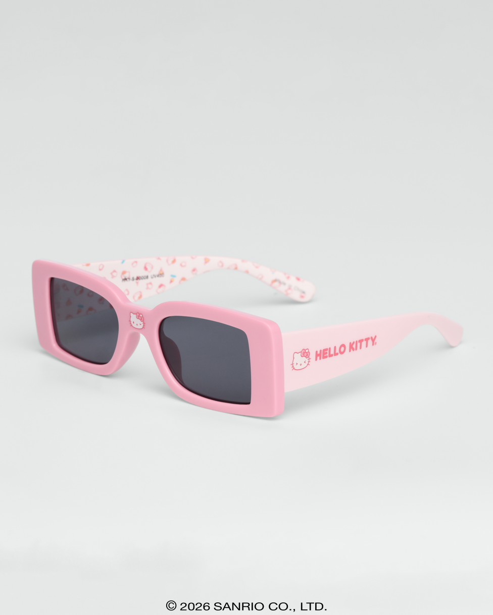 Óculos de Sol Infantojuvenil Hello Kitty Glow Rosa Sanrio vista lateral