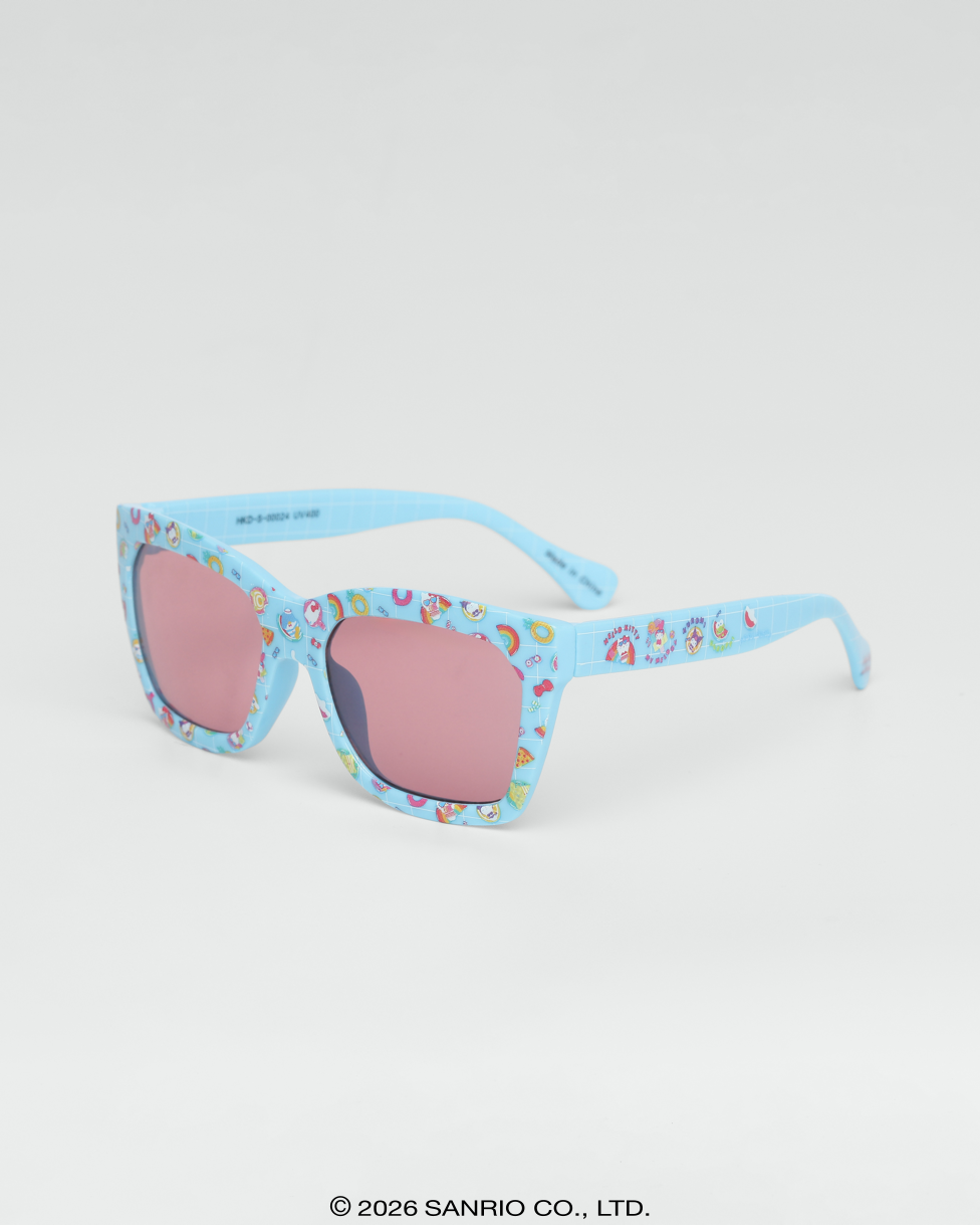Óculos de Sol Infantil Hello Kitty and Friends Sugar Azul Sanrio vista lateral