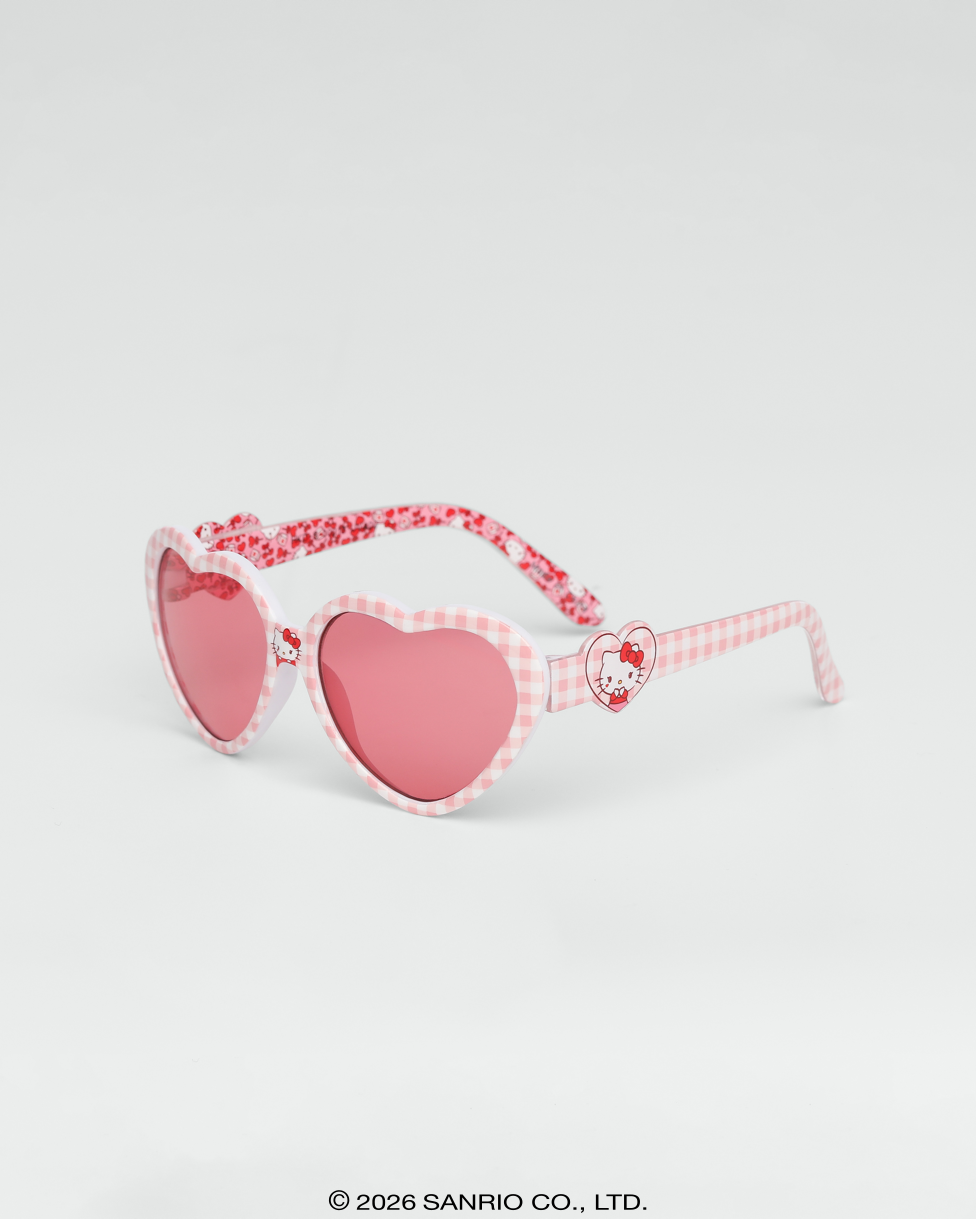 Óculos de Sol Infantil Hello Kitty Heart Rosa Lateral