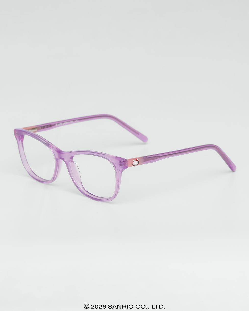 Óculos Infantojuvenil Hello Kitty Daisy Roxo Vista Lateral