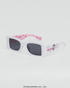 Óculos de Sol Infantojuvenil Hello Kitty Glow Branco Sanrio vista lateral