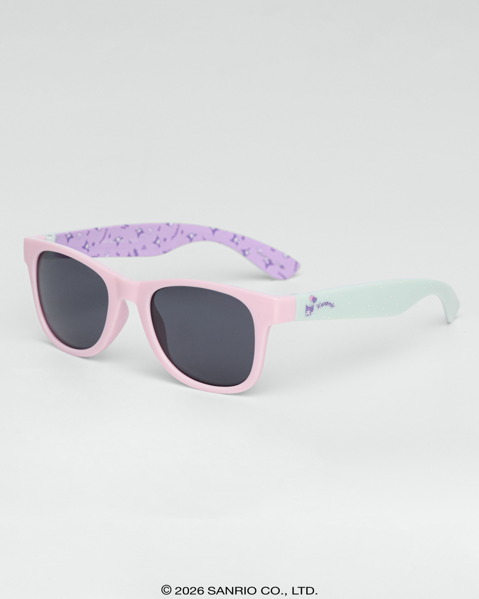 Óculos de Sol Infantojuvenil Kuromi Sunlight Rosa Sanrio vista lateral