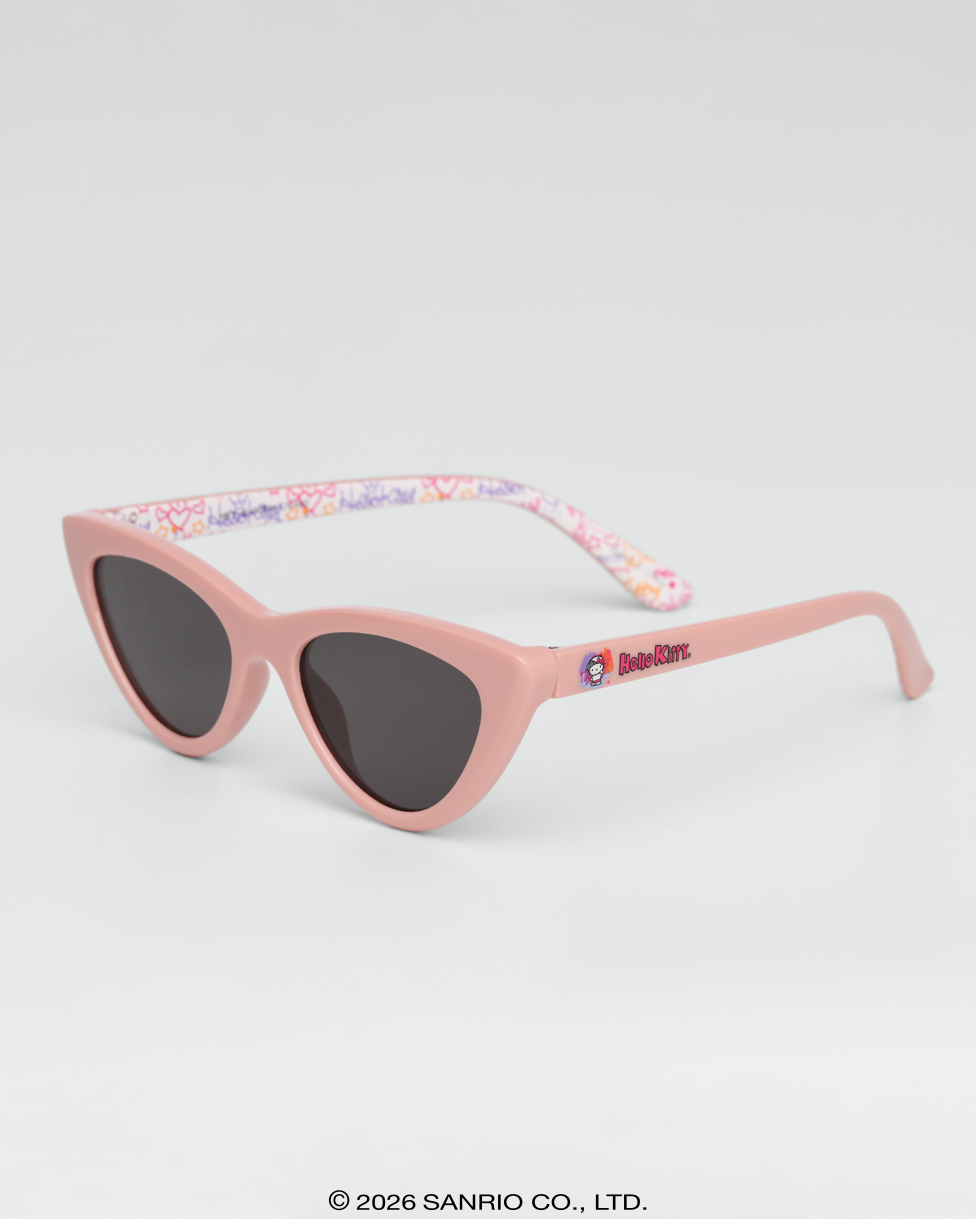 Óculos de Sol Infantojuvenil Hello Kitty Cat Rosa Sanrio vista lateral