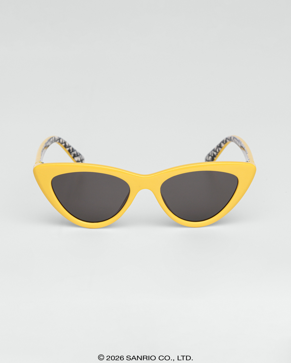 Óculos de Sol Infantojuvenil Hello Kitty Cat Amarelo Sanrio