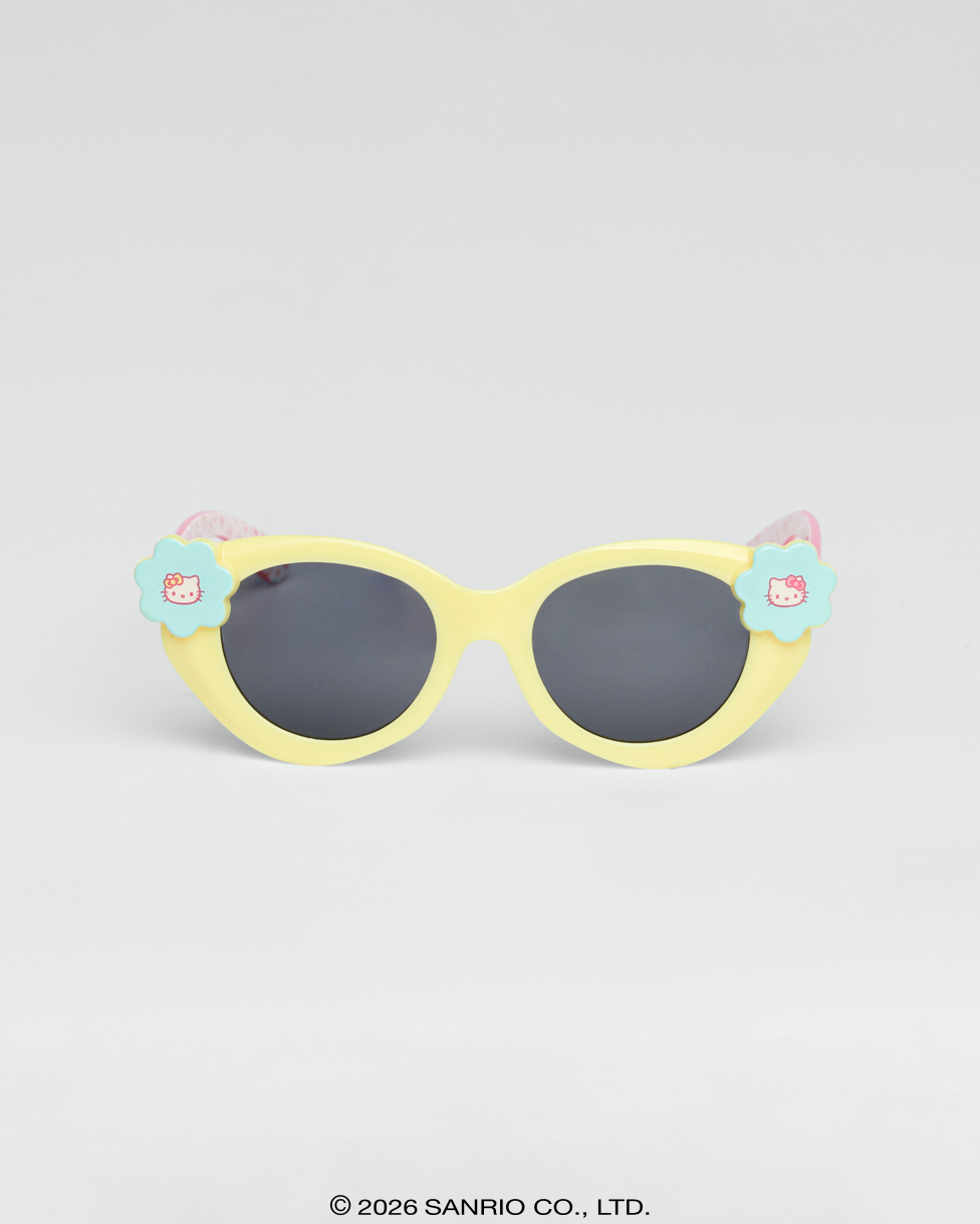 Óculos de Sol Infantil Hello Kitty Star Amarelo Sanrio