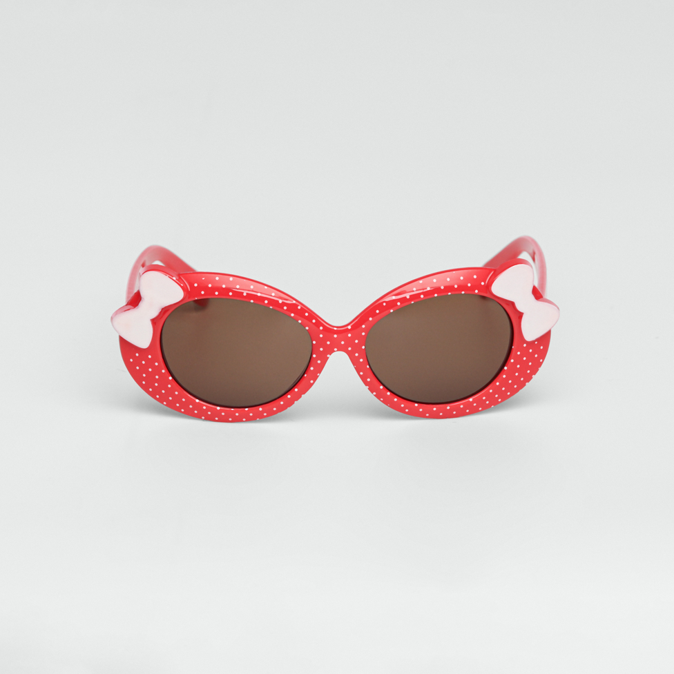 Óculos de Sol Infantil Hello Kitty Bubble Vermelho com laço vermelho proteção UV400 Sanrio original
