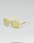 Óculos de Sol Infantil Hello Kitty Sparkle Amarelo armação brilhante vista lateral