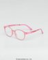 Óculos Infantil Hello Kitty Cotton Rosa armação borracha flexível para grau Vista Lateral
