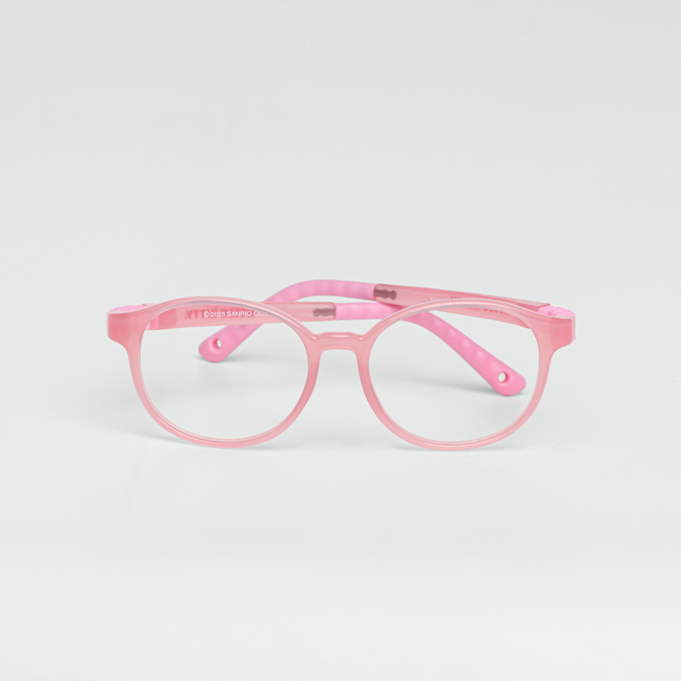 Óculos Infantil Hello Kitty Cotton Rosa armação borracha flexível para grau