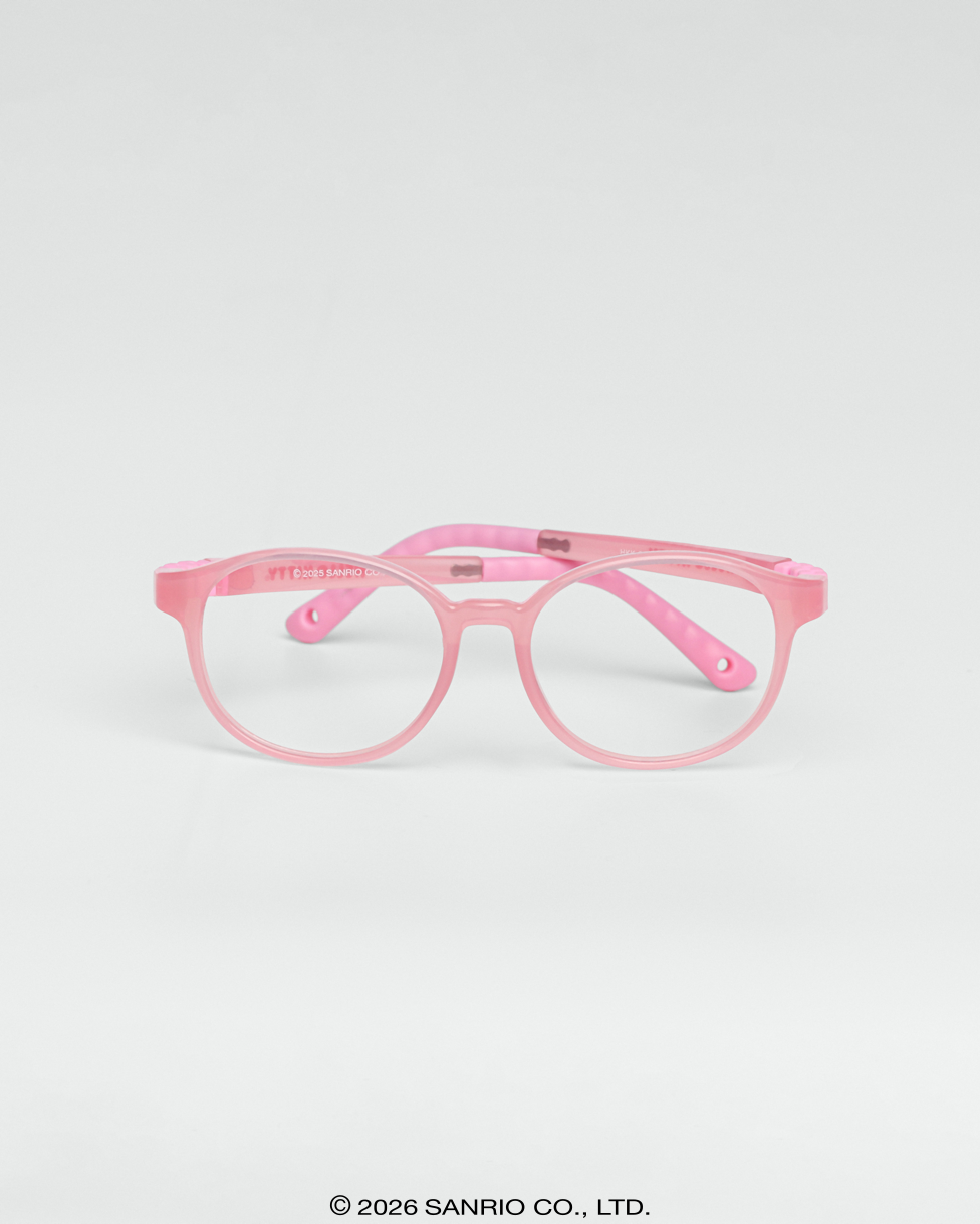 Óculos Infantil Hello Kitty Cotton Rosa armação borracha flexível para grau