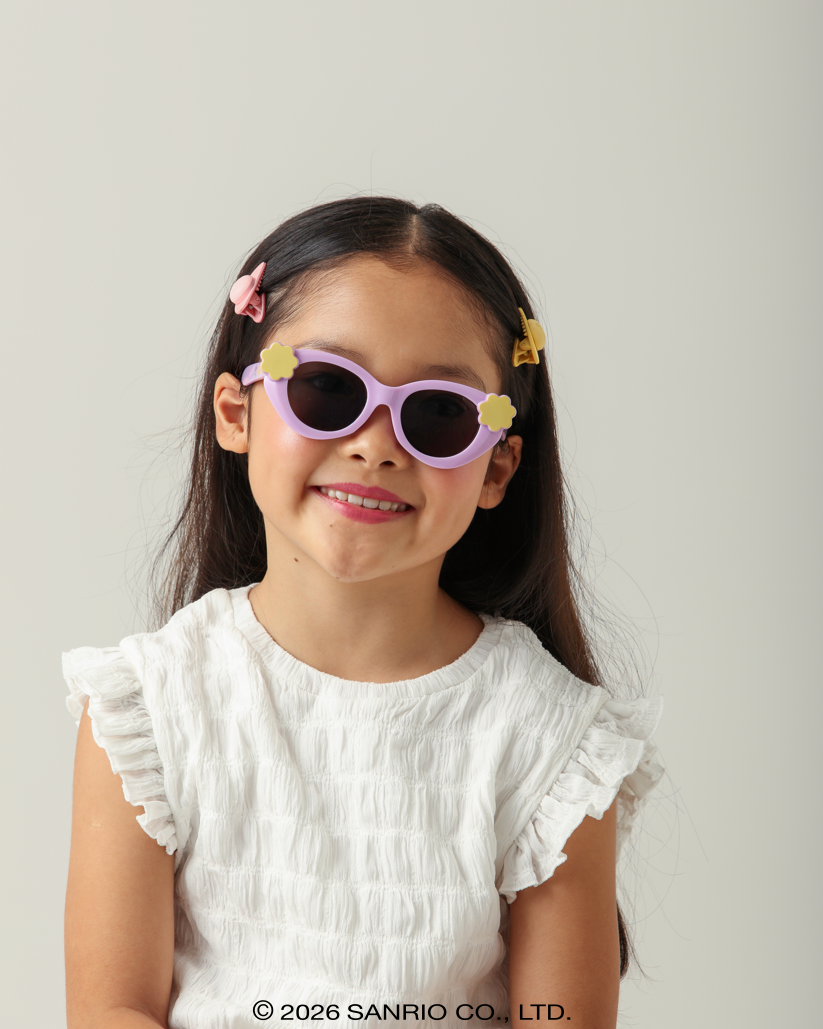 Criança usando Óculos Kuromi Star Roxo Sanrio