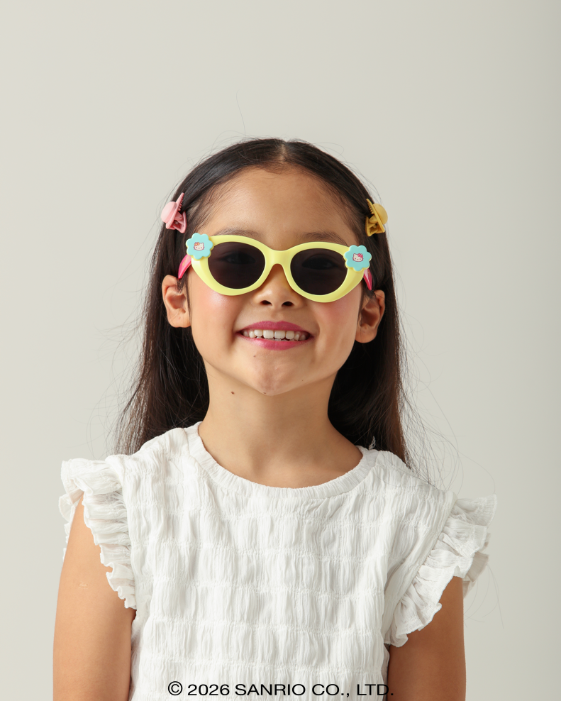 Criança com Óculos Infantil Hello Kitty Star Amarelo Sanrio