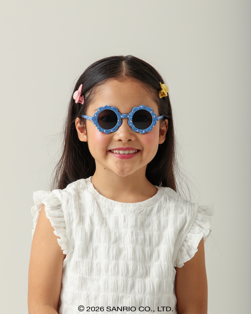 Criança com Óculos de Sol Infantil Hello Kitty Flower Azul