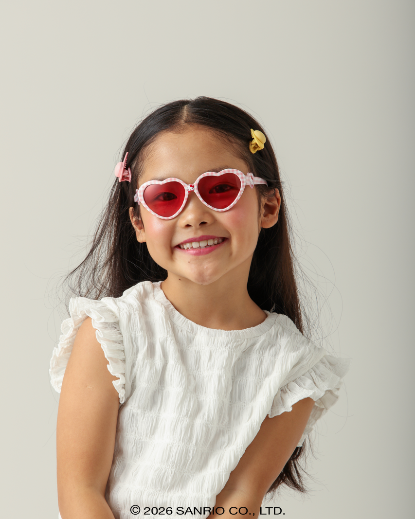 Criança com Óculos de Sol Infantil Hello Kitty Heart Rosa
