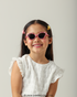 Criança usando Óculos de Sol Infantil Hello Kitty Butterfly Vermelho