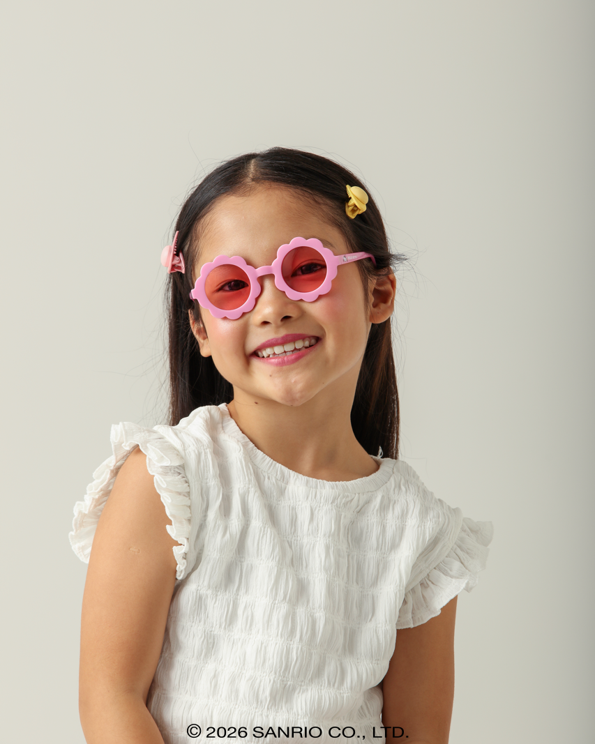 Criança com Óculos de Sol Infantil Hello Kitty Flower Rosa