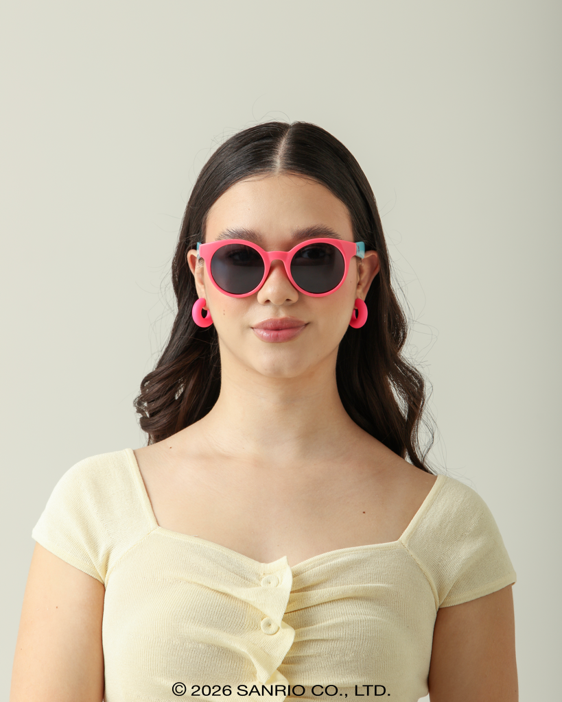 Jovem com Óculos Hello Kitty and Friends Shiny Rosa Sanrio