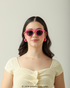 Jovem com Óculos Hello Kitty Candy Rosa Sanrio
