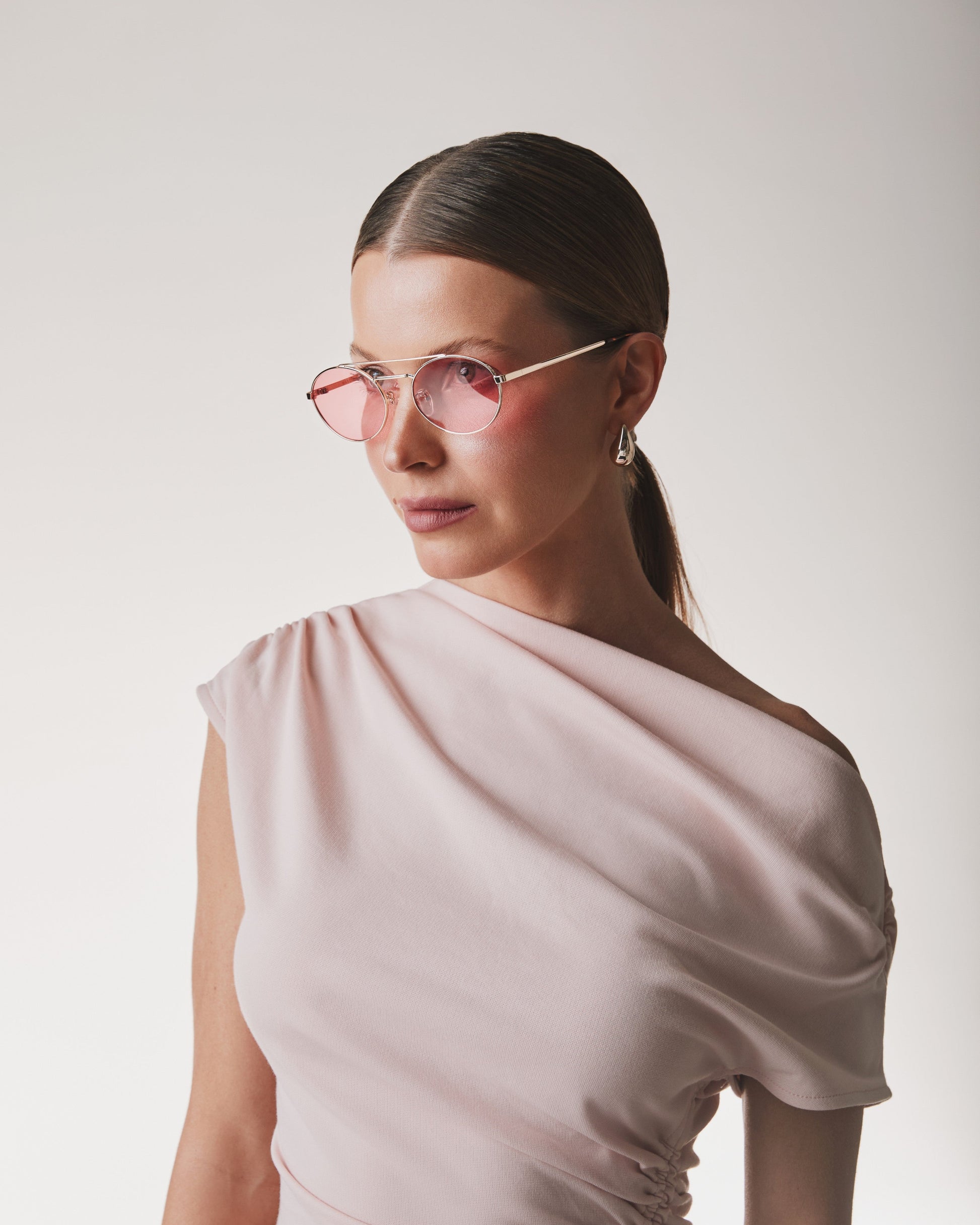 Óculos de Sol Márcia Sensitiva Quartz - Dourado/Rosa