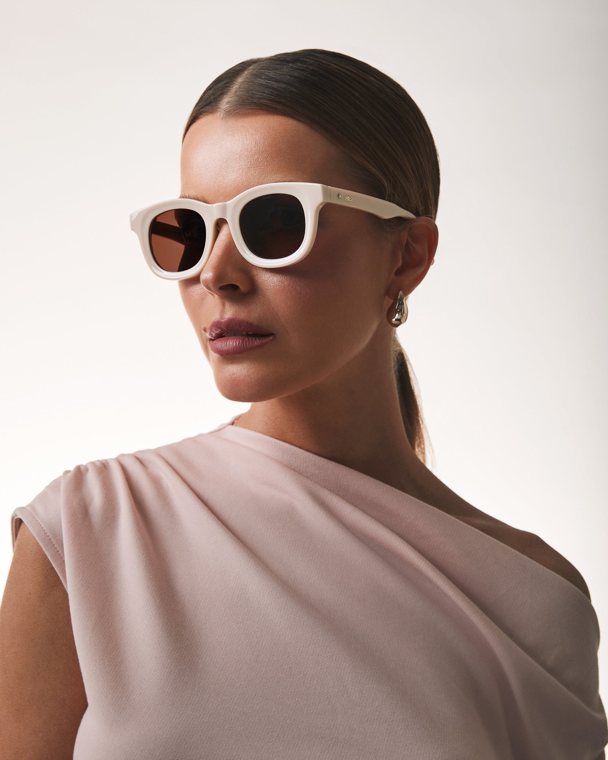 Óculos de Sol Márcia Sensitiva Lumia - Bege/Rosa