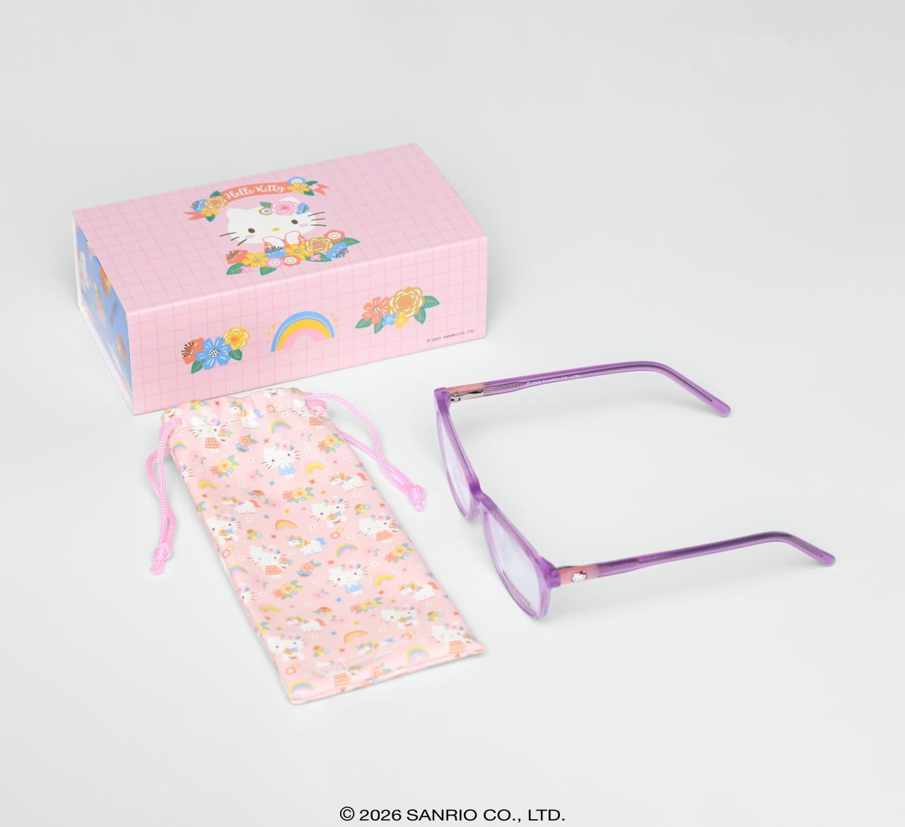 Óculos Infantojuvenil Hello Kitty Daisy Roxo com Case