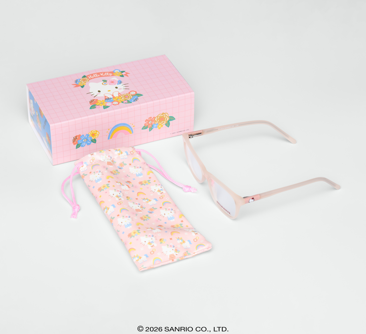 Óculos Infantojuvenil Hello Kitty Daisy Rosa com Case