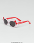 Óculos de Sol Infantil Hello Kitty Bubble Branco com laço vermelho proteção UV400 Sanrio original lateral